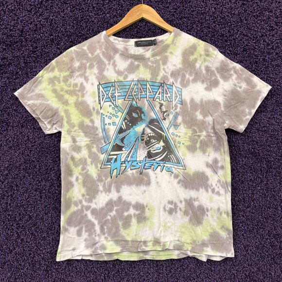 Def Leppard Hysteria Art Heavy Metal Band Tie-Dye T-Shirt M - Picture 1 of 4